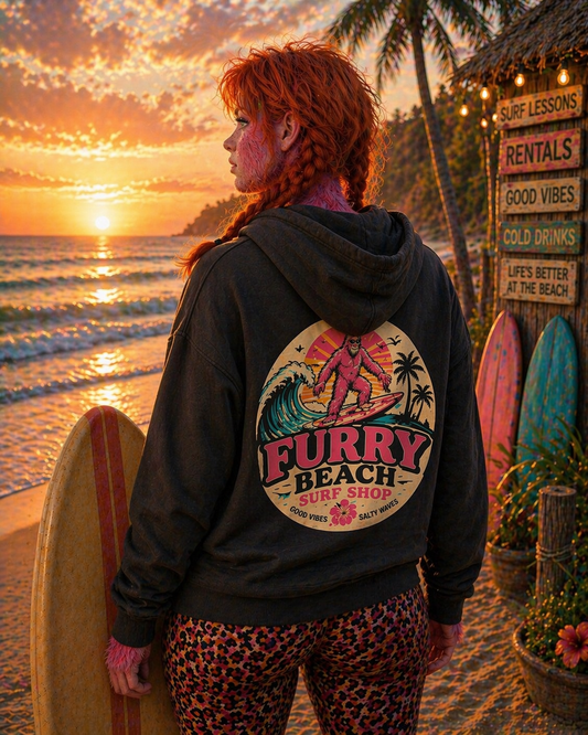 Furry Beach Vibe Hoodie